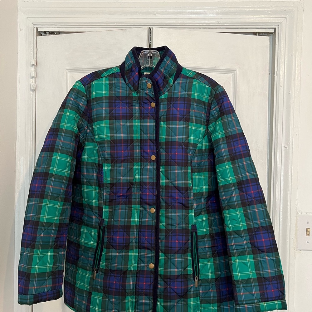 Jacket, quilted, zipper & snaps, slit pockets with zipper